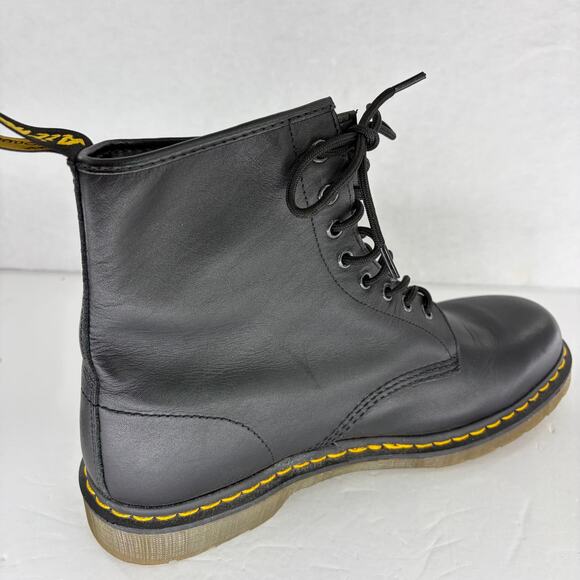 Dr. Martens 1460 Black Leather 8-Eye Boots Men\'s 12 AirWair Bouncing Soles main image 13
